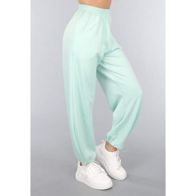 Mintgrüne Sweatpants mit Taschen