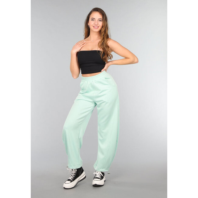 Mintgrüne Sweatpants mit Taschen