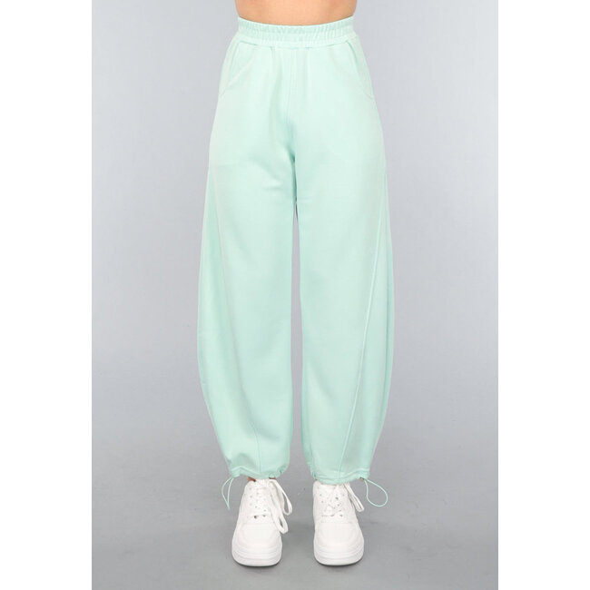 Mintgrüne Sweatpants mit Taschen
