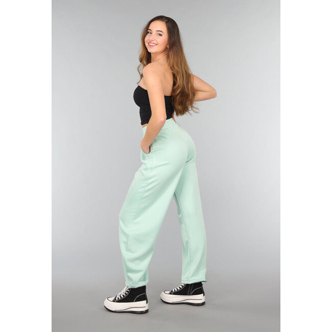 Mintgrüne Sweatpants mit Taschen