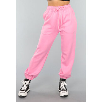 Rosa Sweatpants mit Taschen