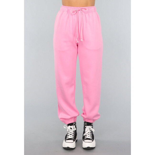 Rosa Sweatpants mit Taschen