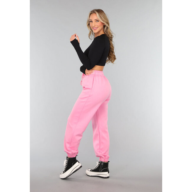 Rosa Sweatpants mit Taschen
