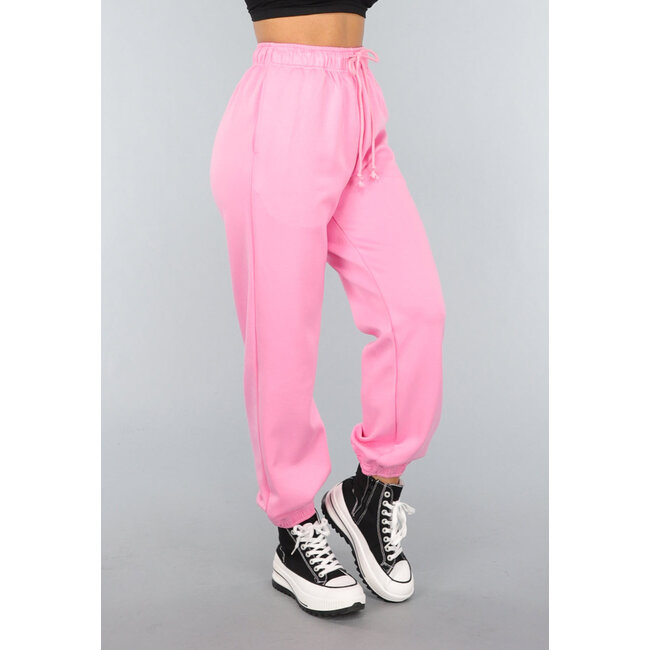 Rosa Sweatpants mit Taschen