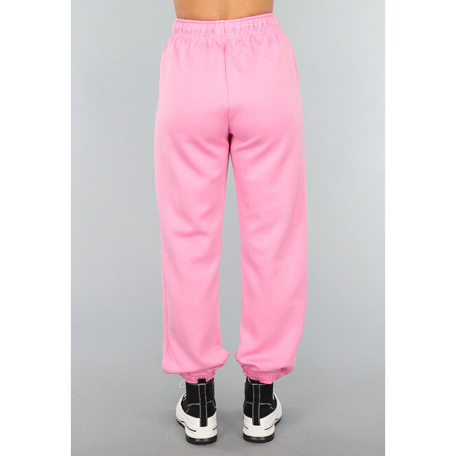 Rosa Sweatpants mit Taschen