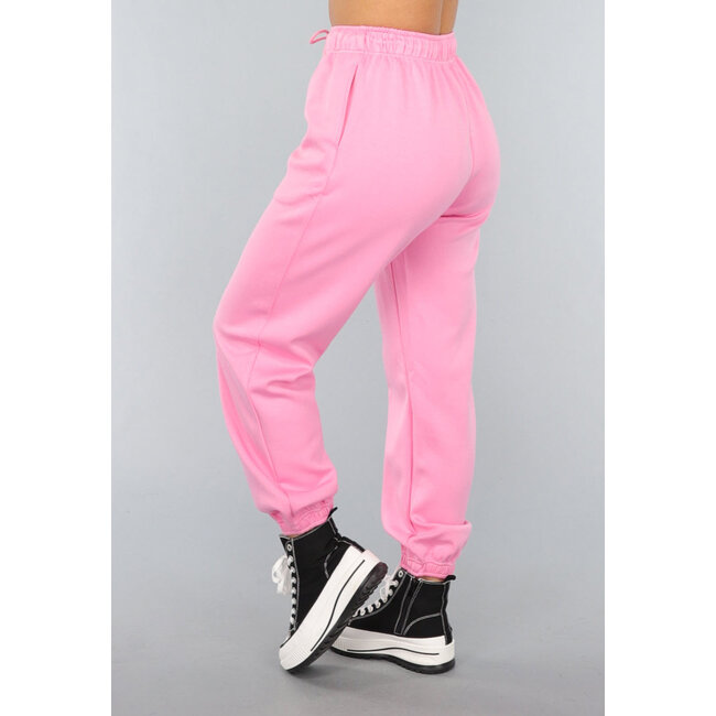 Rosa Sweatpants mit Taschen