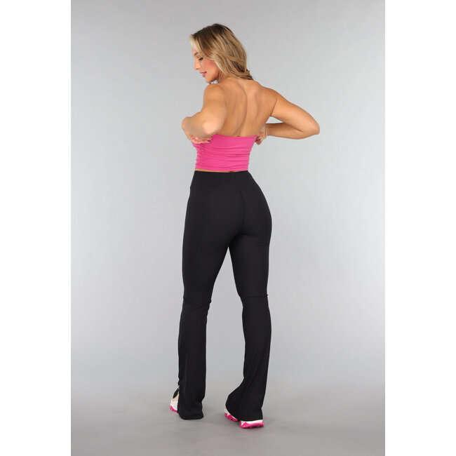 Fuchsia Rippe gepolstertes Bandeau-Top