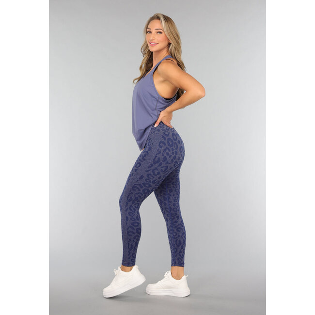 Blaues ärmelloses Sport-Tank-Top