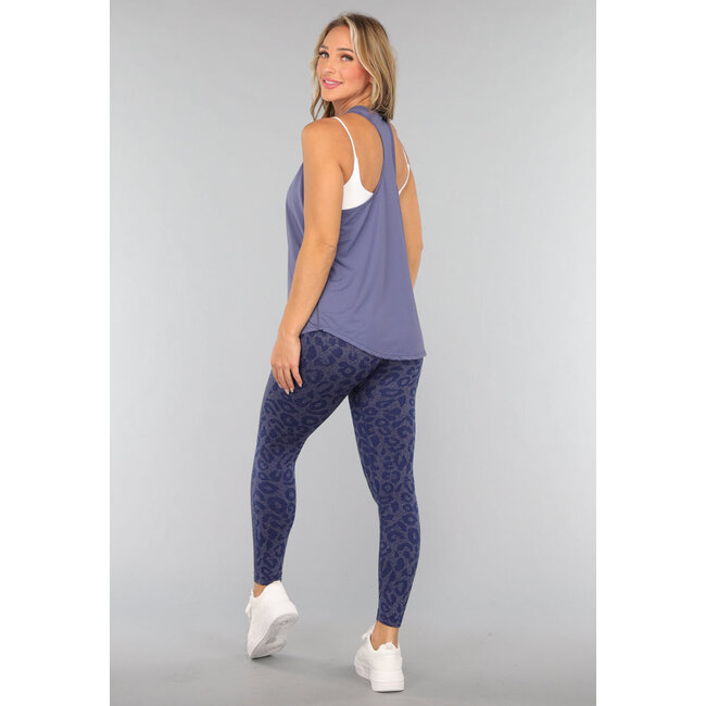 Blaues ärmelloses Sport-Tank-Top