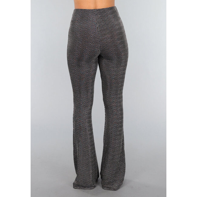 Silberne elastische Tall Flair-Hose