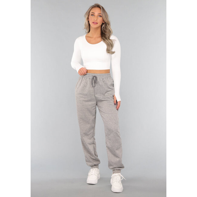 Hellgrauer Basic-Jogger