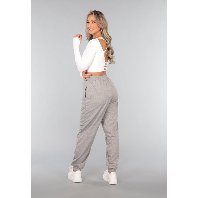 Hellgrauer Basic-Jogger
