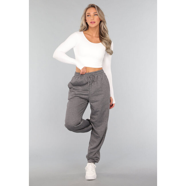 Graue Basic-Sweatpants