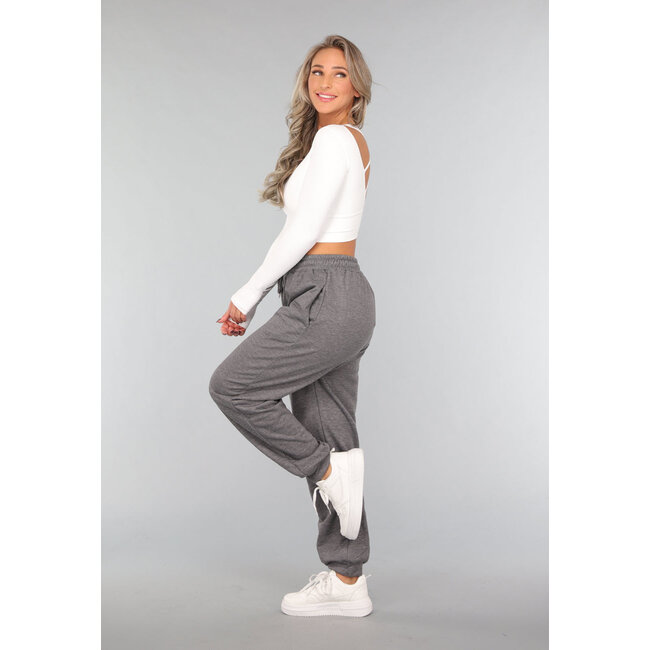 Graue Basic-Sweatpants