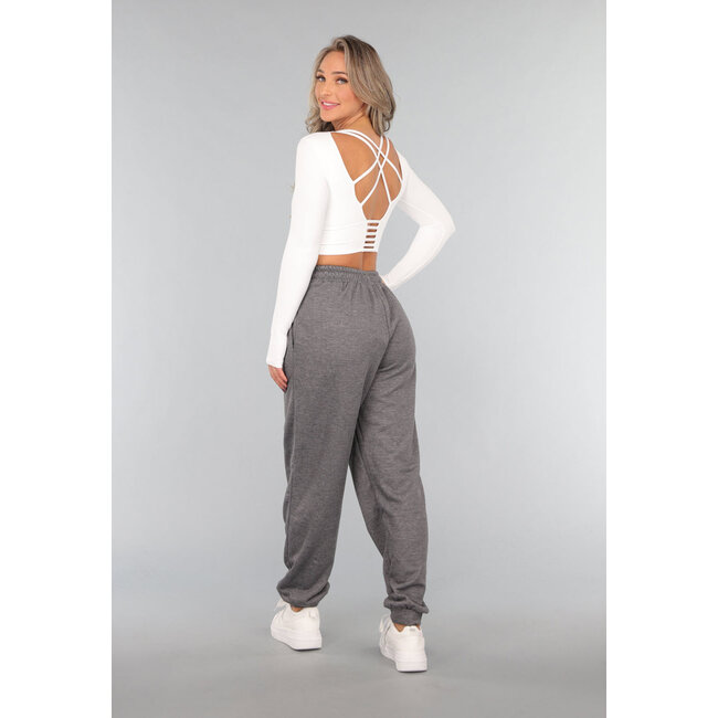 Graue Basic-Sweatpants