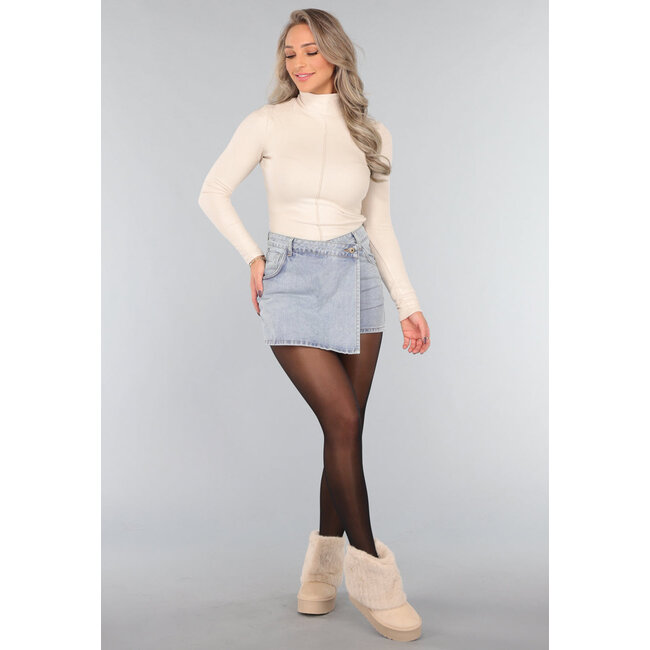 Weiche Schlupfstiefel in Beige
