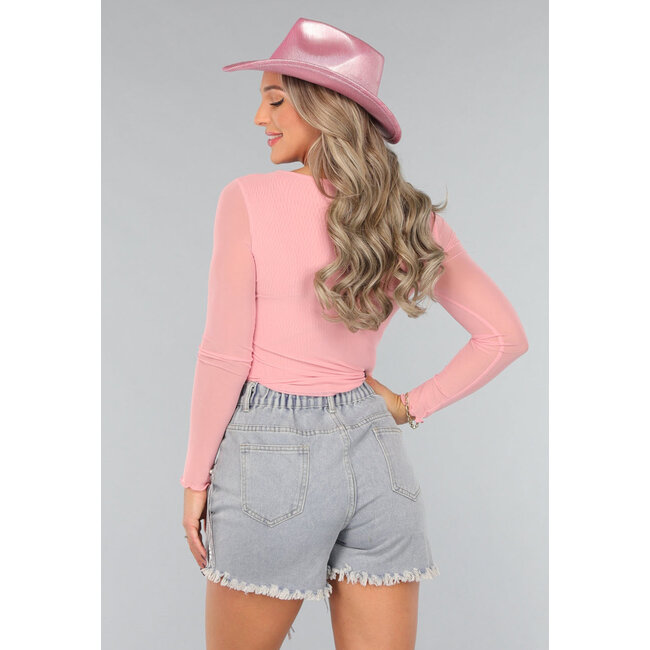 Glitzernder rosa Westernhut