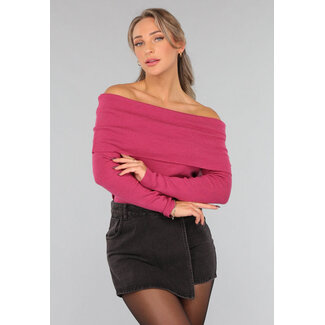 Altrosa schulterfreies Top