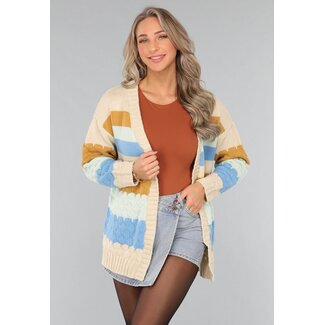 Gestrickte mehrfarbige Strickjacke Strickjacke