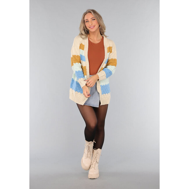 Gestrickte mehrfarbige Strickjacke Strickjacke