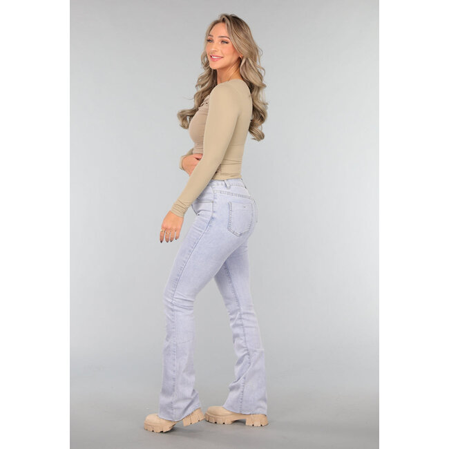 Khakifarbenes gepolstertes Top mit Mesh-Details