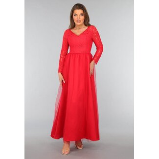 Rosa Tüllkleid mit Spitzenbody