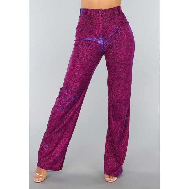 Holografische lila Glitzer Pantaloons