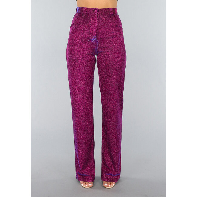 Holografische lila Glitzer Pantaloons