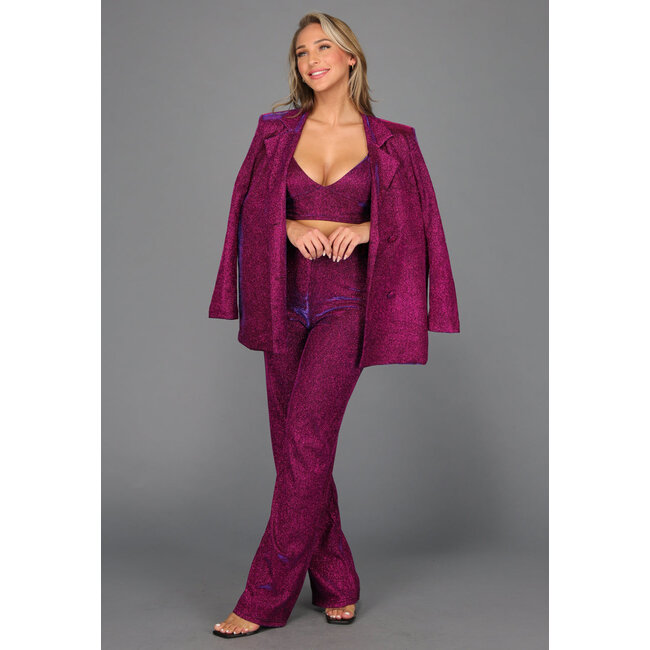 Holografische lila Glitzer Pantaloons