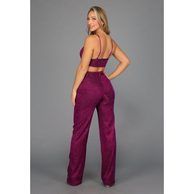 Holografische lila Glitzer Pantaloons