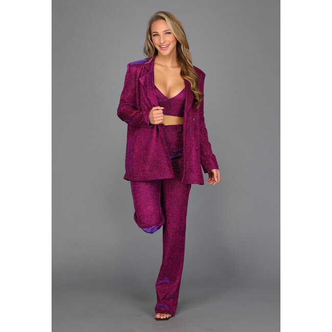 Lila Glamour Top mit Triangel Modell
