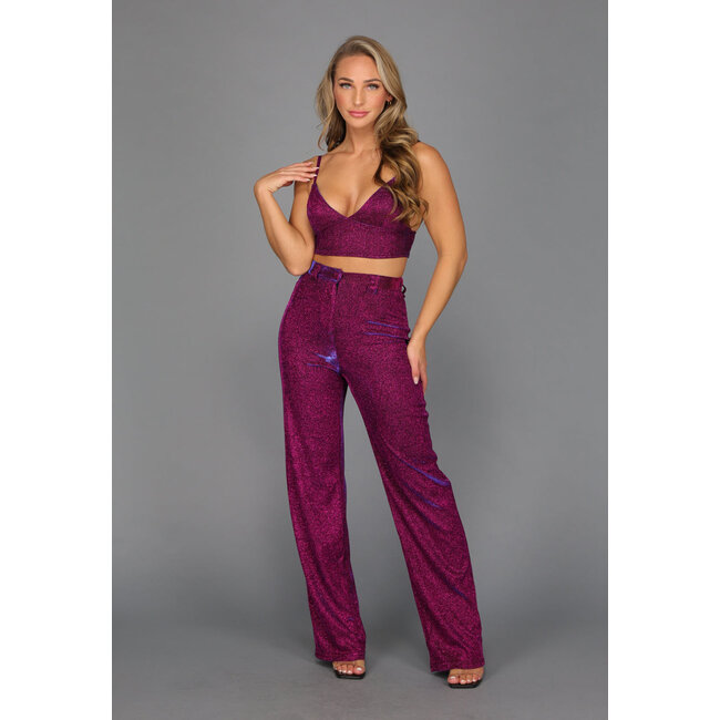 Lila Glamour Top mit Triangel Modell