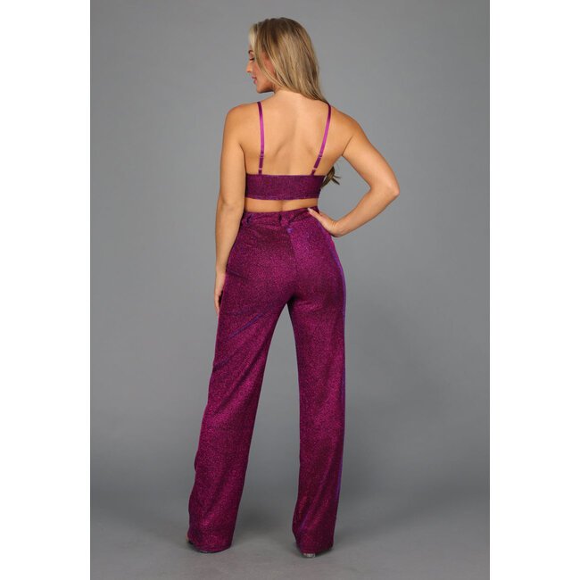 Lila Glamour Top mit Triangel Modell