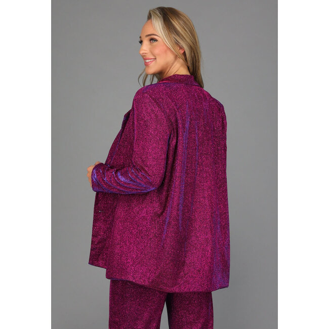Holografischer Glitzer-Blazer in Übergröße