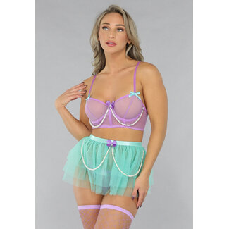 Süßes buntes Dessous Set mit Rock