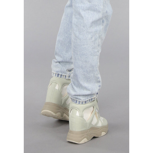 Pastellfarbene Chuncky-Keilabsatz-Sneakers