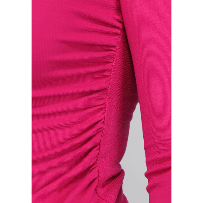 Langärmeliges Top in Fuchsia