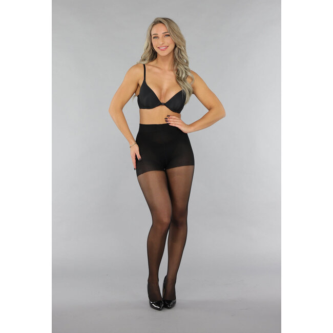 Korrigierende schwarze 15 Denier Strumpfhose