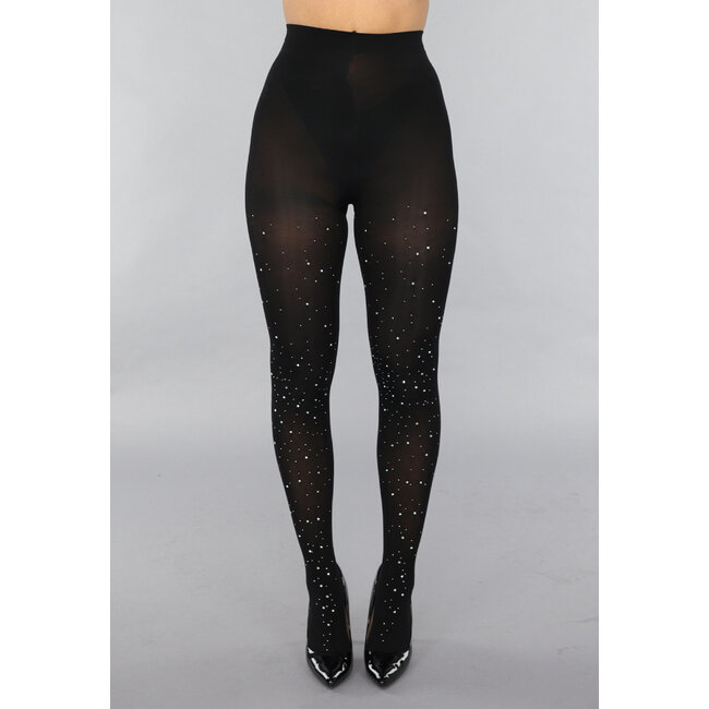 60 Denier Strumpfhose mit Strasssteinen