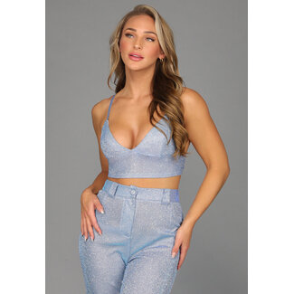 Eisblauer Statement-Dreieck-Bralette