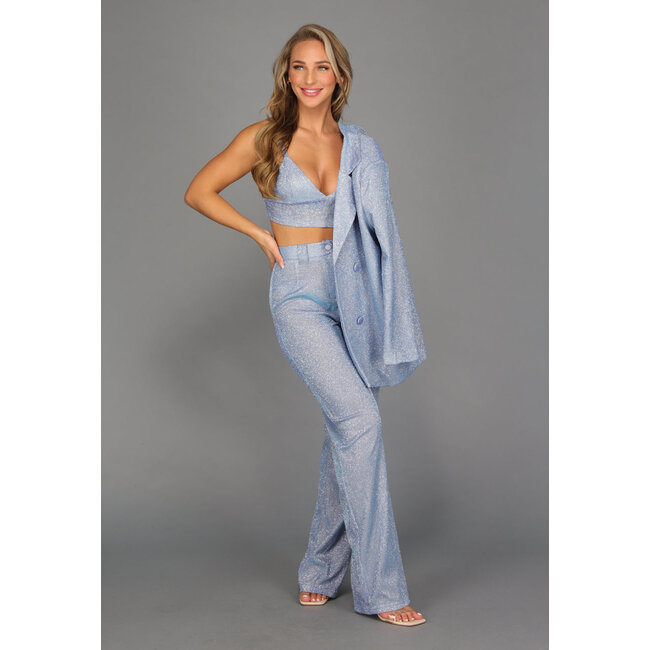 Eisblauer Statement-Dreieck-Bralette