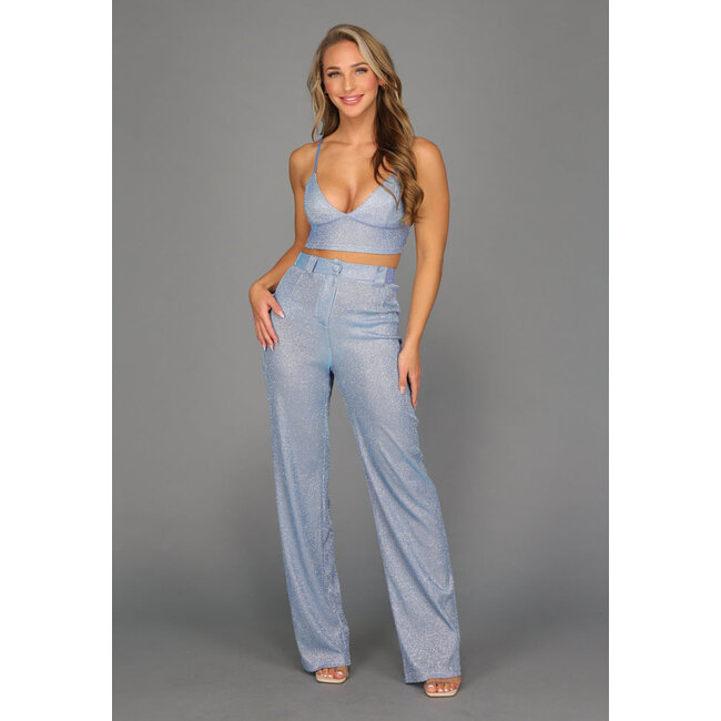 Eisblauer Statement-Dreieck-Bralette