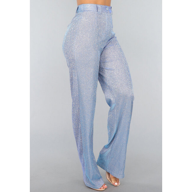 Glitzernde Pantaloons in Eisblau