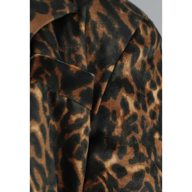 Blazer mit Pantherprint und Taschen