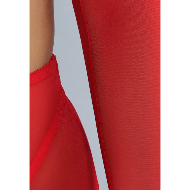 Rotes Dessous-Set mit Herzen