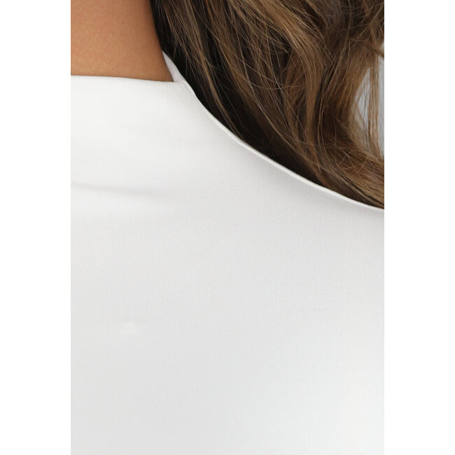 Langärmeliges Stretch-Top in Weiß