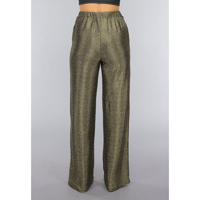 Goldene Pantaloons mit weitem Bein und Glitzersteinen