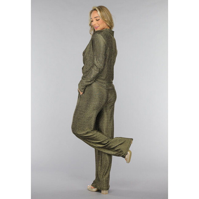 Goldene Pantaloons mit weitem Bein und Glitzersteinen