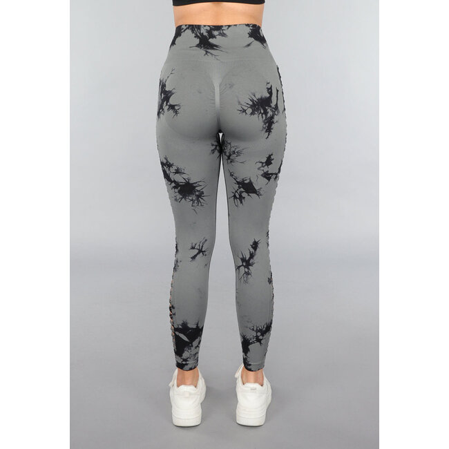 Yoga-Leggings mit Ausschnitten und Tupfenprint