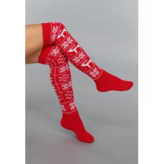 Rote Weihnachtsstrümpfe in High Model